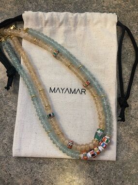 Curated Set of Mayamar Beaded Necklaces made from quartz, ceramic & crystals